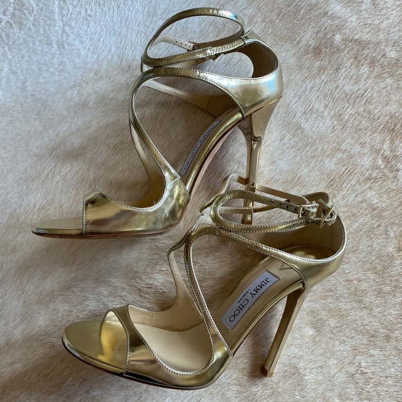 Jimmy Choo - Lance Sandals - Gold - Picture 4 of 6